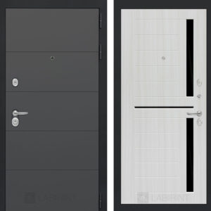 АРТ графит 02 - Сандал белый, стекло черное  