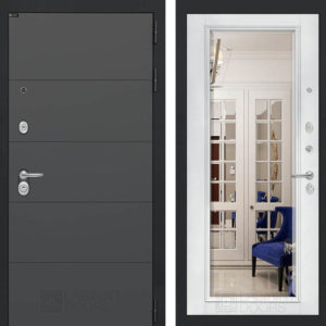 АРТ графит Белый софт Зеркало с фацетом  