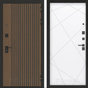 БУНКЕР BN-02 Ларче орех с черной патиной/ФЛ-291 Белый софт  