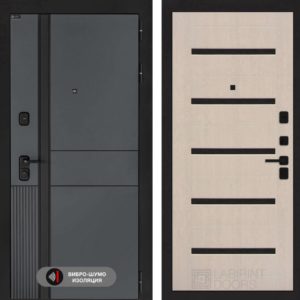 ЭВОЛАБ 01 - Беленый дуб, стекло черное  