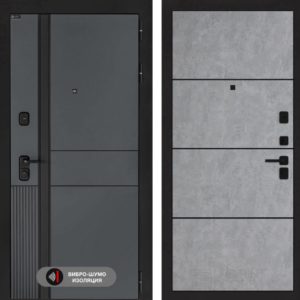 ЭВОЛАБ 25 - Бетон светлый, черный молдинг  