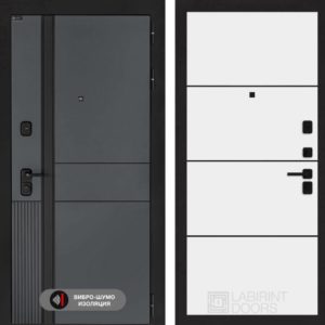 ЭВОЛАБ 25 - Белый софт, черный молдинг  