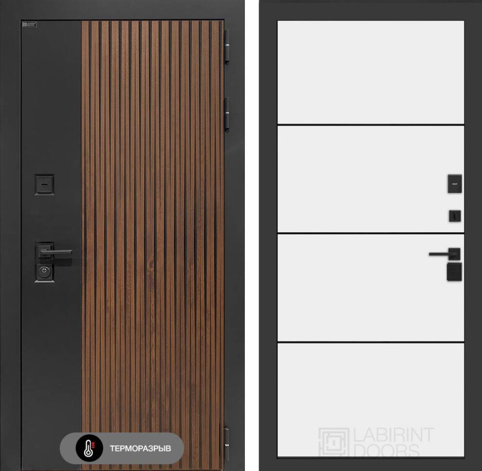 Айслаб 25 - Белый софт, черный молдинг Айслаб 25 - Белый софт, черный молдинг