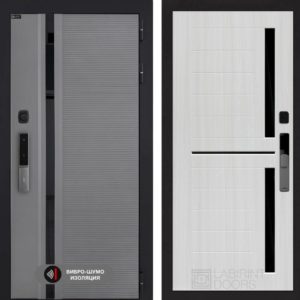 Пиано Смарт 2.0 панель 02 - Сандал белый, стекло черное  
