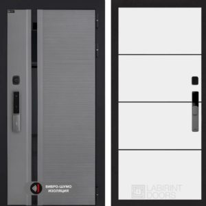 Пиано Смарт 2.0 панель 25 - Белый софт, черный молдинг  