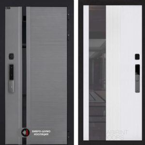 Пиано Смарт 2.0 с зеркалом 32 тонированным - Белый рельеф софт  