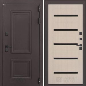 Полярис лайт 01 - Беленый дуб, стекло черное  