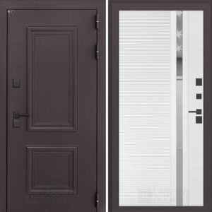 Полярис лайт 31 - Белый софт, зеркальная вставка с тонировкой  