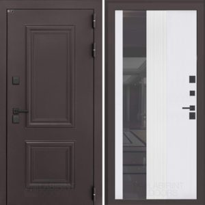 Полярис лайт 32 - Белый рельеф софт с зеркалом тонированным  