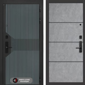 Смартлаб 25 - Бетон светлый, черный молдинг  