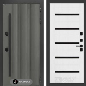 Термолаб 1 тепло 01 - Белое дерево, стекло черное Термолаб 1 тепло 01 - Белое дерево, стекло черное