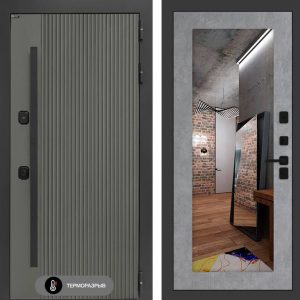 Термолаб 1 тепло с зеркалом 18 - Бетон светлый  