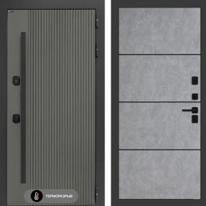 Термолаб 1 тепло 25 - Бетон светлый, черный молдинг Термолаб 1 тепло 25 - Бетон светлый, черный молдинг