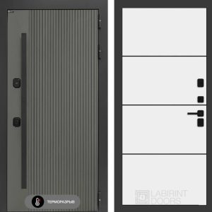 Термолаб 1 тепло 25 - Белый софт, черный молдинг  