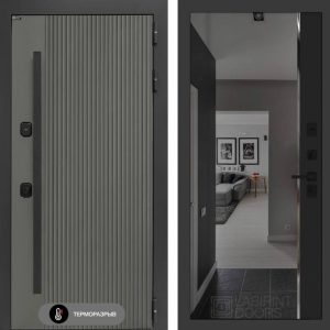 Термолаб 1 тепло с зеркалом (тонированное) Панорама - Черный кварц Термолаб 1 тепло с зеркалом (тонированное) Панорама - Черный кварц