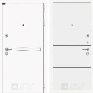 ЛАЙН ВАЙТ 25 - Белый софт, черный молдинг ЛАЙН ВАЙТ 25 - Белый софт, черный молдинг