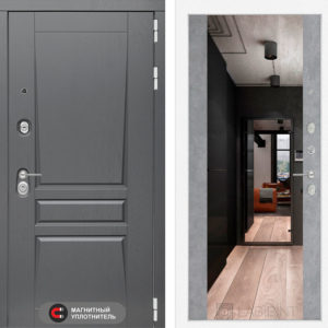 ПЛАТИНУМ Бетон светлый Зеркало Максимум  