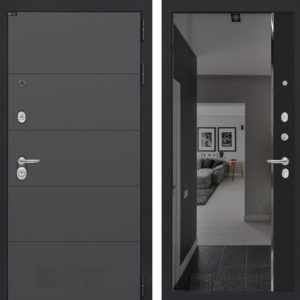 АРТ графит Черный кварц Зеркало Панорама с тонировкой  