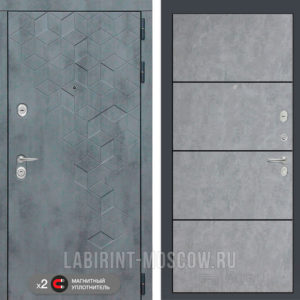 БЕТОН 25 - Бетон светлый, черный молдинг  