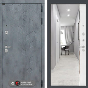 БЕТОН Белый софт Зеркало Панорама  