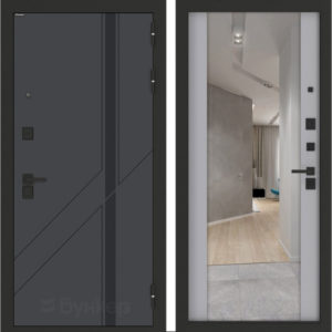 БУНКЕР БН-12 с зеркалом ФЛЗ-1 Лайт грей софт  