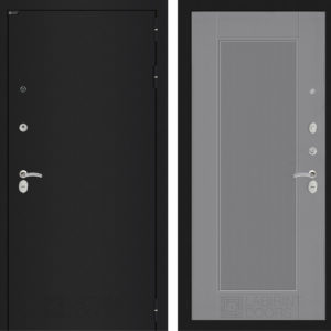 КЛАССИК Шагрень черная 30 - АМСТРОД Серый софт рельеф  