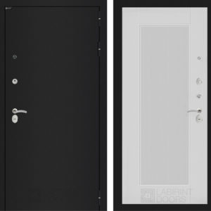 КЛАССИК Шагрень черная 30 - АМСТРОД Белый софт рельеф  