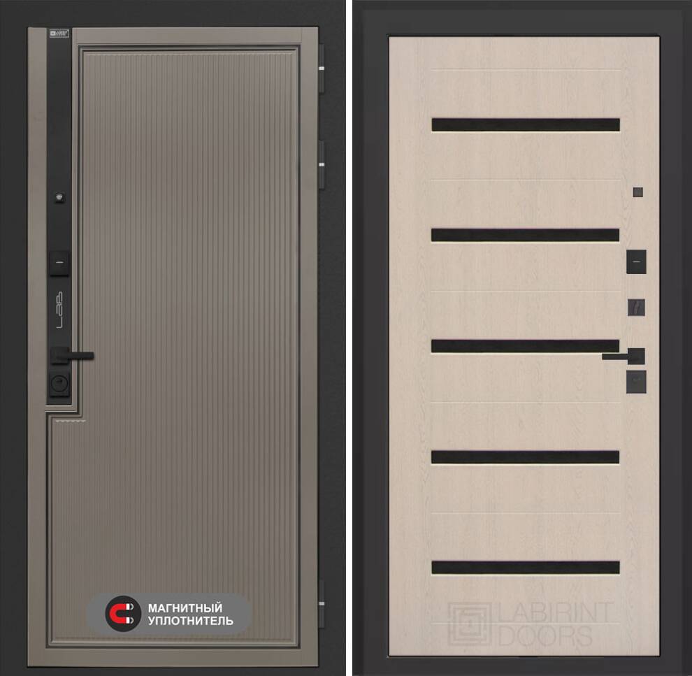 Лаб 1 Про 01 - Беленый дуб, стекло черное Лаб 1 Про 01 - Беленый дуб, стекло черное