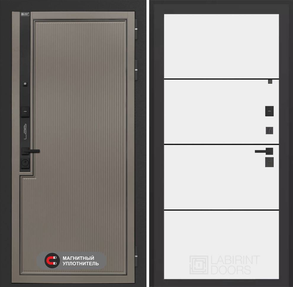 Лаб 1 Про 25 - Белый софт, черный молдинг Лаб 1 Про 25 - Белый софт, черный молдинг