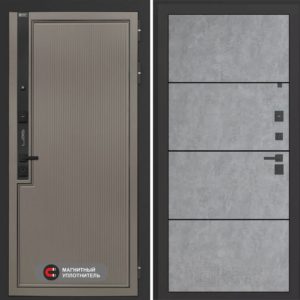 Лаб 1 Про 25 - Бетон светлый, черный молдинг Лаб 1 Про 25 - Бетон светлый, черный молдинг