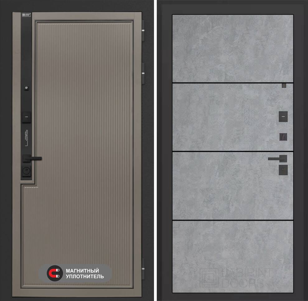 Лаб 1 Про 25 - Бетон светлый, черный молдинг Лаб 1 Про 25 - Бетон светлый, черный молдинг