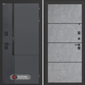 Лаб 2 Про 25 - Бетон светлый, черный молдинг  