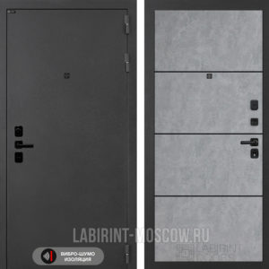 СОНАЛАБ (Ю) 25 - Бетон светлый, черный молдинг  