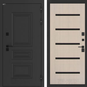 Аляска Лайт 01 - Белый Дуб стекло черное  