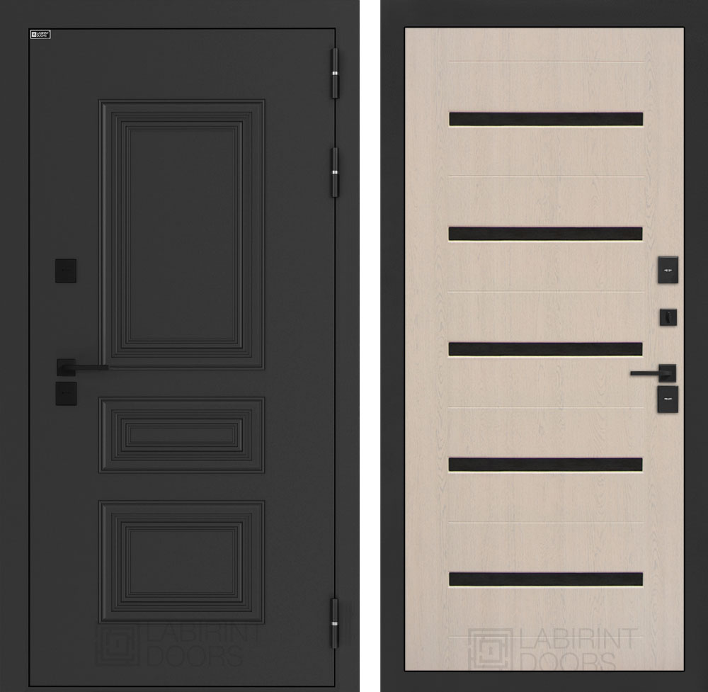 Аляска Лайт 01 - Белый Дуб стекло черное Аляска Лайт 01 - Белый Дуб стекло черное