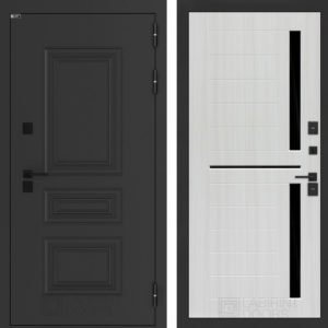 Аляска Лайт 02 - Сандал Белый, стекло черное  