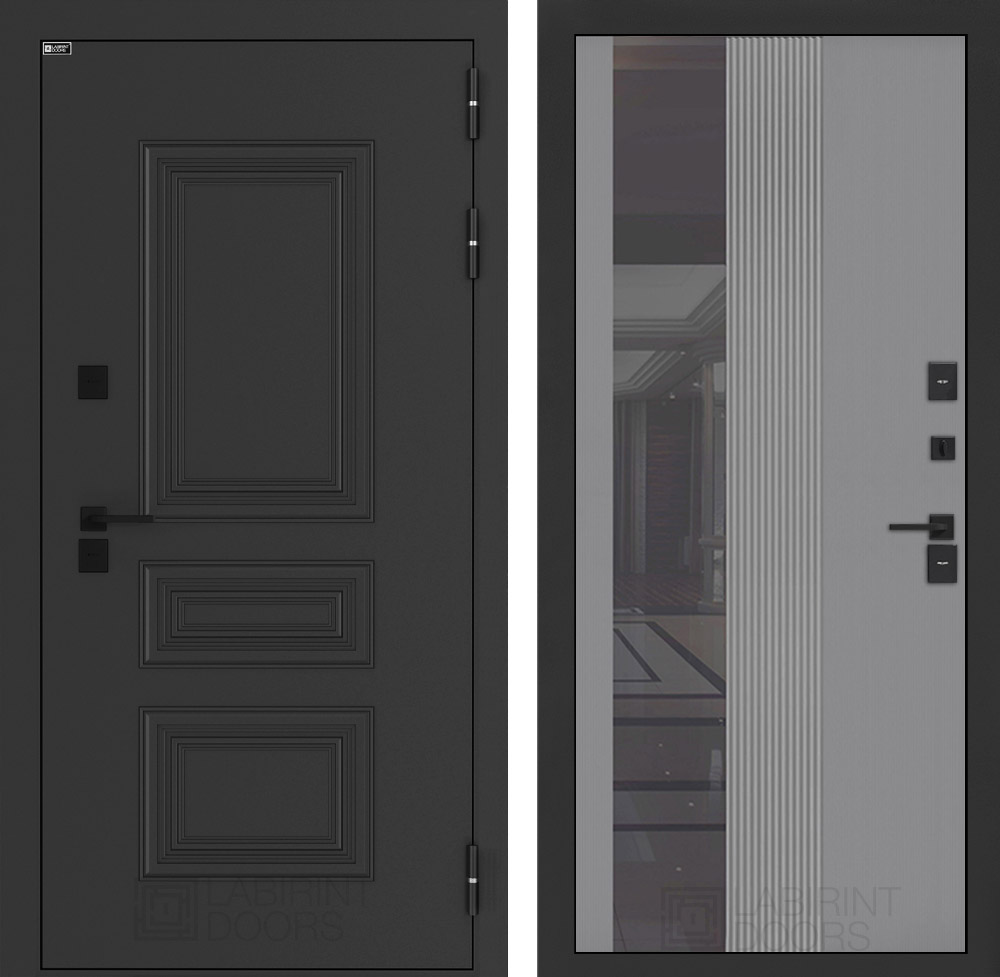 Аляска Лайт 32 - Зеркало тонированное - Серый софт рельеф Аляска Лайт 32 - Зеркало тонированное - Серый софт рельеф