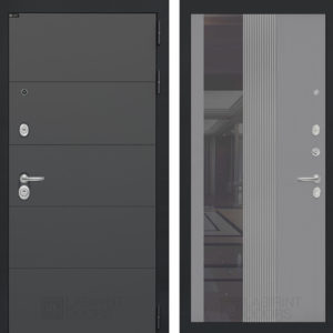 АРТ графит 32 - Зеркало тонированное - Серый рельеф софт  