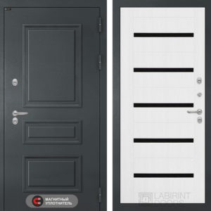 АТЛАНТИК (Ю) 01 - Белое дерево, стекло черное  