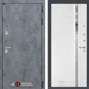 БЕТОН 31 - Белый софт (зеркальная вставка с тонировкой)  