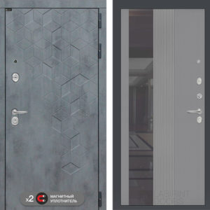 БЕТОН 32 - Зеркало тонированное - Серый рельеф софт  