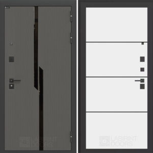 КАРБОН (Ю) 25 - Белый софт, черный молдинг  