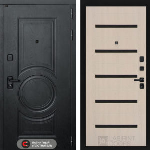 ГРАНД (Ю) 01 - Беленый дуб, стекло черное  