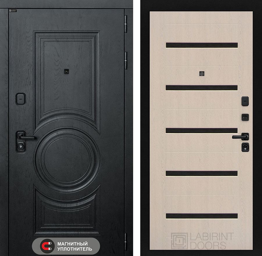 ГРАНД (Ю) 01 - Беленый дуб, стекло черное ГРАНД (Ю) 01 - Беленый дуб, стекло черное