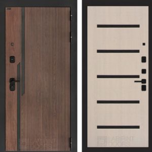 КАРМИНА 01 - Беленый дуб, стекло черное  