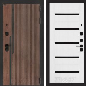 КАРМИНА 01 - Белое дерево, стекло черное  