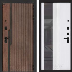 КАРМИНА с Зеркалом 32 тонированным - Белый рельеф софт  