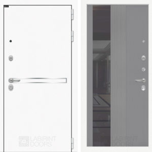 ЛАЙН ВАЙТ 32 - Зеркало тонированное - Серый софт рельеф  