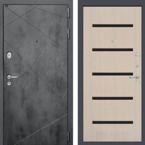 ЛОФТ (Ю) 01 - Беленый дуб, стекло черное  