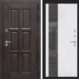 ЛОНДОН 32 - Зеркало тонированное - Белый софт рельеф  